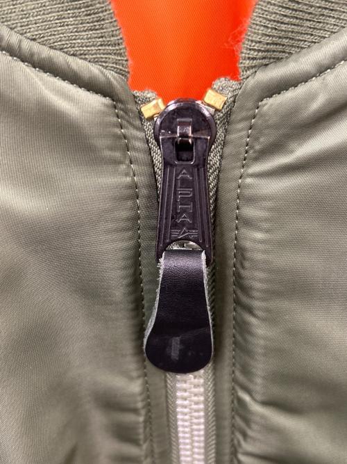 ALPHA（アルファ）ALPHA (アルファ) ALPHA　リバーシブルMA-1ジャケット オリーブ×オレンジ サイズ:XLの古着・服飾アイテム