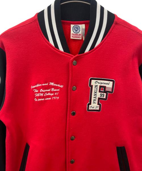 Franklin & Marshall（フランクリン＆マーシャル）Franklin & Marshall (フランクリン＆マーシャル) Franklin & Marshall　スタジャン レッド×ブラック サイズ:MEDIUMの古着・服飾アイテム
