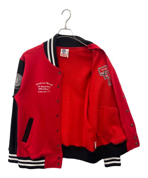 Franklin & Marshall（フランクリン＆マーシャル）Franklin & Marshall (フランクリン＆マーシャル) Franklin & Marshall　スタジャン レッド×ブラック サイズ:MEDIUMの古着・服飾アイテム
