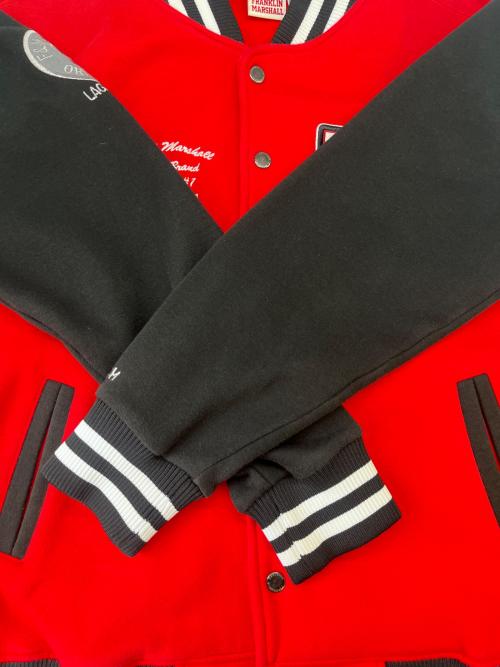 Franklin & Marshall（フランクリン＆マーシャル）Franklin & Marshall (フランクリン＆マーシャル) Franklin & Marshall　スタジャン レッド×ブラック サイズ:MEDIUMの古着・服飾アイテム