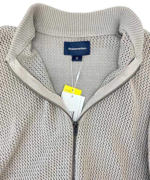 thisisneverthat（ディスイズネバーザット）thisisneverthat (ディスイズネバーザット) thisisneverthat　ニットジャケット ベージュ サイズ:Ｍの古着・服飾アイテム
