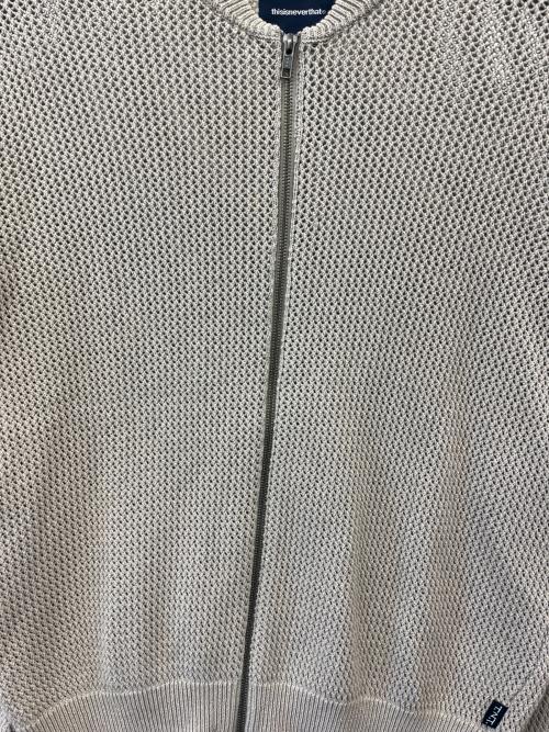 thisisneverthat（ディスイズネバーザット）thisisneverthat (ディスイズネバーザット) thisisneverthat　ニットジャケット ベージュ サイズ:Ｍの古着・服飾アイテム