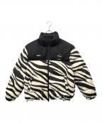 F.C.R.B.(F.C.Real Bristol)エフシーアールビー）の古着「F.C.R.B.(F.C.Real Bristol) 　STAND COLLAR DOWN JACKET」｜ホワイト×ブラック