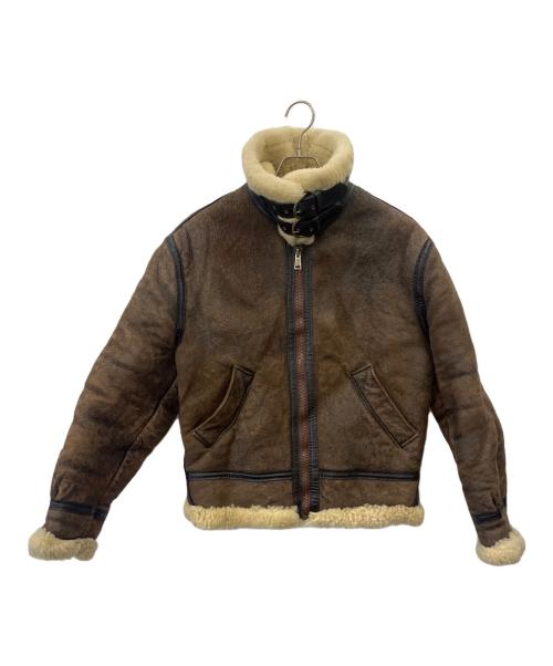 US SHEEPSKIN（USシープスキン）US SHEEPSKIN (USシープスキン) US SHEEPSKIN 　B-3フライトジャケット　米国製　古着 ブラウン サイズ:38の古着・服飾アイテム