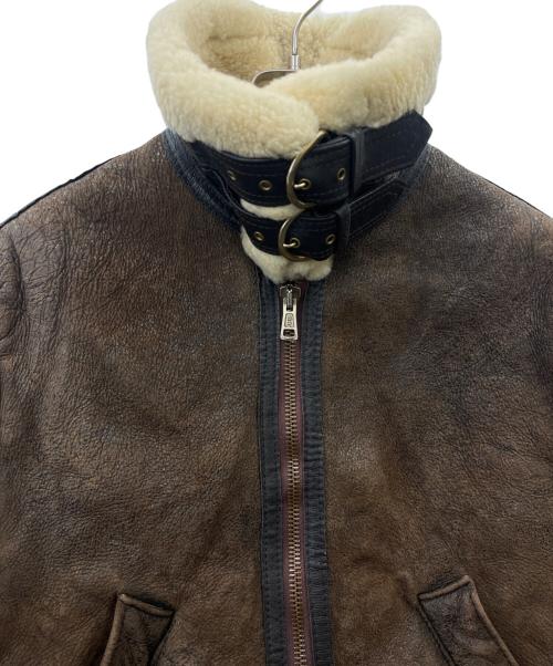 US SHEEPSKIN（USシープスキン）US SHEEPSKIN (USシープスキン) US SHEEPSKIN 　B-3フライトジャケット　米国製　古着 ブラウン サイズ:38の古着・服飾アイテム