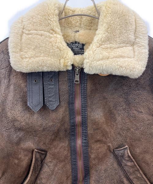 US SHEEPSKIN（USシープスキン）US SHEEPSKIN (USシープスキン) US SHEEPSKIN 　B-3フライトジャケット　米国製　古着 ブラウン サイズ:38の古着・服飾アイテム