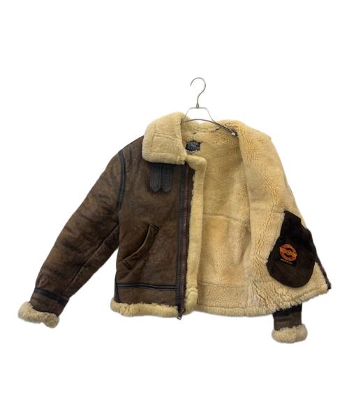 US SHEEPSKIN（USシープスキン）US SHEEPSKIN (USシープスキン) US SHEEPSKIN 　B-3フライトジャケット　米国製　古着 ブラウン サイズ:38の古着・服飾アイテム