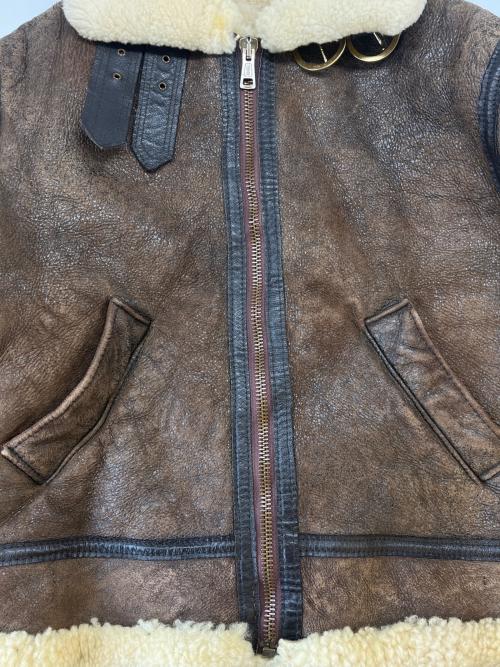 US SHEEPSKIN（USシープスキン）US SHEEPSKIN (USシープスキン) US SHEEPSKIN 　B-3フライトジャケット　米国製　古着 ブラウン サイズ:38の古着・服飾アイテム