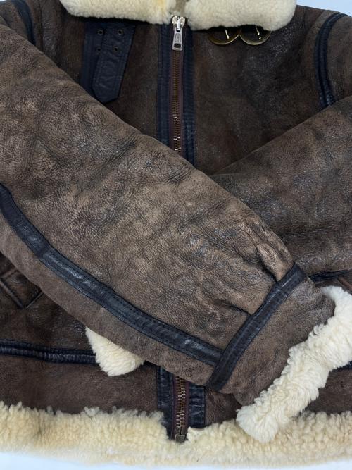 US SHEEPSKIN（USシープスキン）US SHEEPSKIN (USシープスキン) US SHEEPSKIN 　B-3フライトジャケット　米国製　古着 ブラウン サイズ:38の古着・服飾アイテム