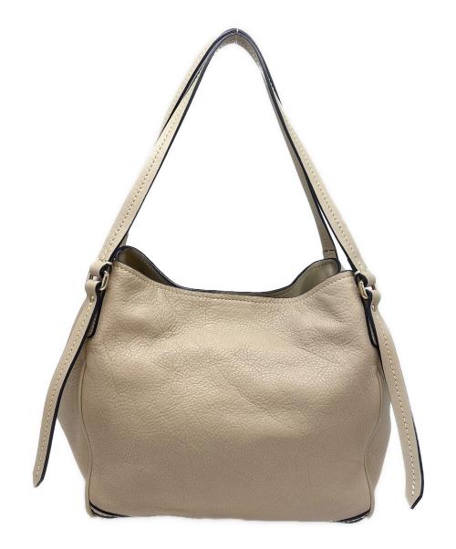 BURBERRY（バーバリー）BURBERRY (バーバリー) BURBERRY　レザータッセルバッグ ベージュの古着・服飾アイテム