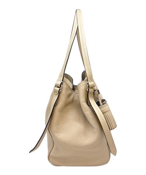 BURBERRY（バーバリー）BURBERRY (バーバリー) BURBERRY　レザータッセルバッグ ベージュの古着・服飾アイテム