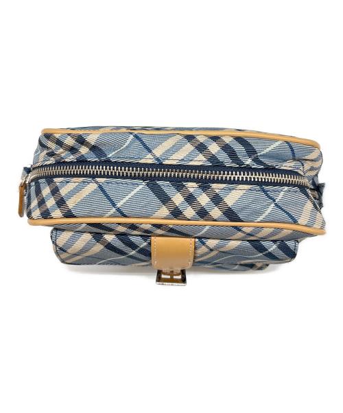 BURBERRY BLUE LABEL（バーバリー ブルー レーベル）BURBERRY BLUE LABEL (バーバリーロンドンブルーレーベル) BURBERRY BLUE LABEL　ショルダーバッグ ブルー×ベージュの古着・服飾アイテム