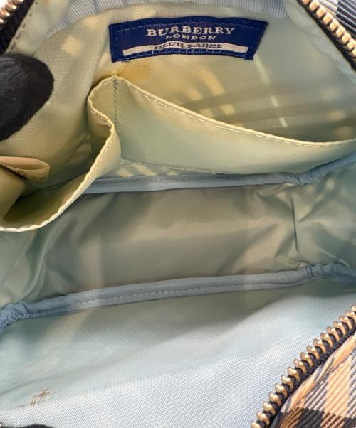 BURBERRY BLUE LABEL（バーバリー ブルー レーベル）BURBERRY BLUE LABEL (バーバリーロンドンブルーレーベル) BURBERRY BLUE LABEL　ショルダーバッグ ブルー×ベージュの古着・服飾アイテム
