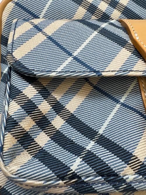 BURBERRY BLUE LABEL（バーバリー ブルー レーベル）BURBERRY BLUE LABEL (バーバリーロンドンブルーレーベル) BURBERRY BLUE LABEL　ショルダーバッグ ブルー×ベージュの古着・服飾アイテム