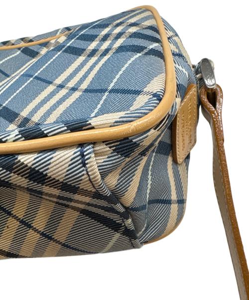 BURBERRY BLUE LABEL（バーバリー ブルー レーベル）BURBERRY BLUE LABEL (バーバリーロンドンブルーレーベル) BURBERRY BLUE LABEL　ショルダーバッグ ブルー×ベージュの古着・服飾アイテム