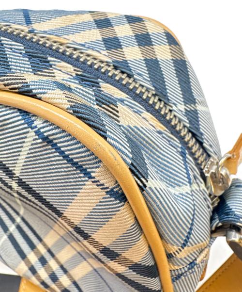 BURBERRY BLUE LABEL（バーバリー ブルー レーベル）BURBERRY BLUE LABEL (バーバリーロンドンブルーレーベル) BURBERRY BLUE LABEL　ショルダーバッグ ブルー×ベージュの古着・服飾アイテム