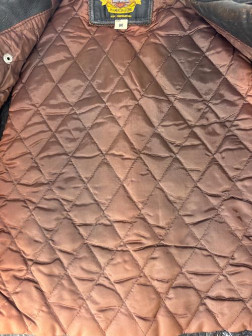 HARLEY-DAVIDSON（ハーレーダビッドソン）HARLEY-DAVIDSON (ハーレーダビッドソン) HARLEY-DAVIDSON　ダブルライダースベスト ブラウン サイズ:Ｍの古着・服飾アイテム