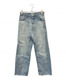 YANUK×金子綾（ヤヌーク×カネコアヤ）の古着「YANUK　金子綾　ボーイズ クロップドデニムパンツ」｜ブルー