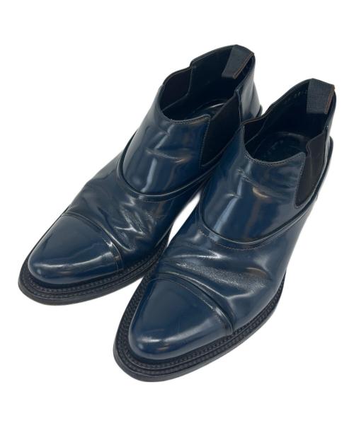 PRADA（プラダ）PRADA (プラダ) PRADA サイドゴアブーツ ネイビー×ブラック サイズ:6の古着・服飾アイテム