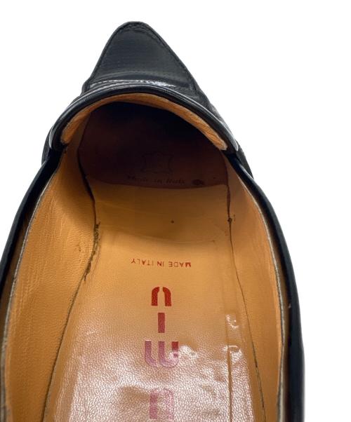 MIU MIU（ミュウミュウ）MIU MIU (ミュウミュウ) MIU MIU　VERO CUOIO　ローファー ブラック サイズ:5 1/2の古着・服飾アイテム