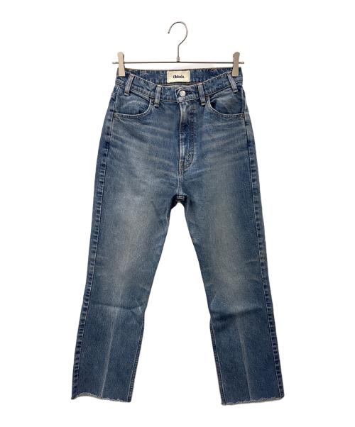 Oblada（オブラダ）Oblada (オブラダ) Oblada　HIGH WAIST CUT OFF　ハイウエストカットオフデニム ブルー サイズ:23の古着・服飾アイテム