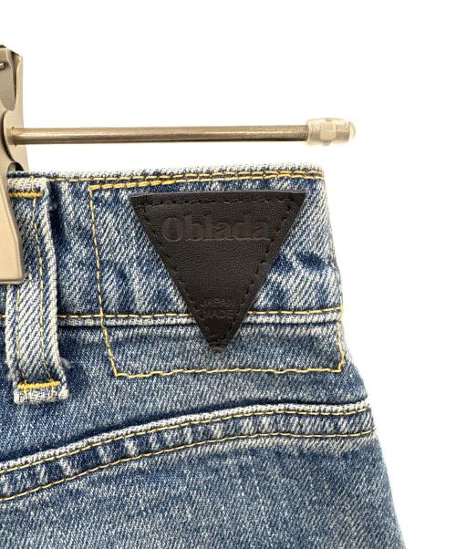 Oblada（オブラダ）Oblada (オブラダ) Oblada　HIGH WAIST CUT OFF　ハイウエストカットオフデニム ブルー サイズ:23の古着・服飾アイテム