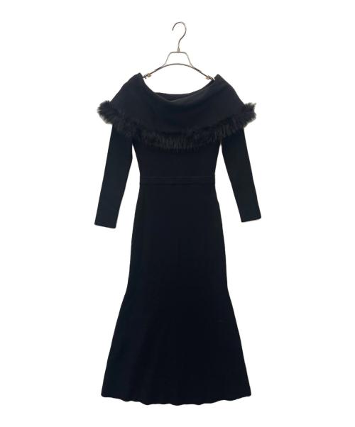darich（ダーリッチ）Darich (ダーリッチ) Darich　オフショルファーマーメイドニットワンピース ブラック サイズ:Freeの古着・服飾アイテム