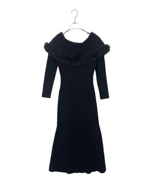 darich（ダーリッチ）Darich (ダーリッチ) Darich　オフショルファーマーメイドニットワンピース ブラック サイズ:Freeの古着・服飾アイテム