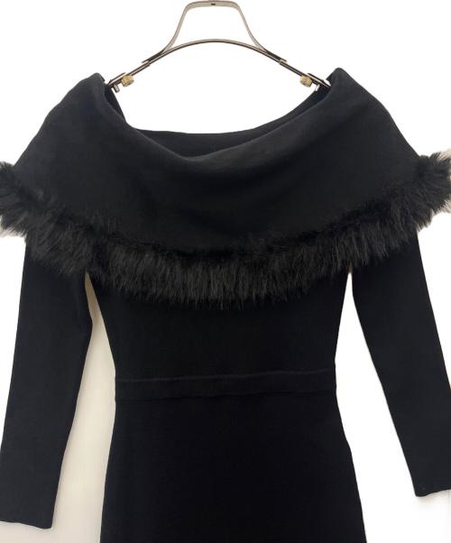 darich（ダーリッチ）Darich (ダーリッチ) Darich　オフショルファーマーメイドニットワンピース ブラック サイズ:Freeの古着・服飾アイテム