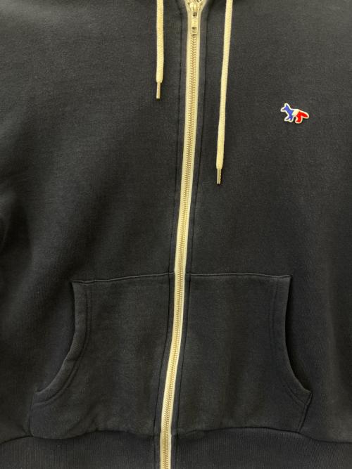 maison kitsune（メゾンキツネ）MAISON KITSUNE (メゾンキツネ) MAISON KITSUNE　ジップパーカー ネイビー サイズ:Ｍの古着・服飾アイテム
