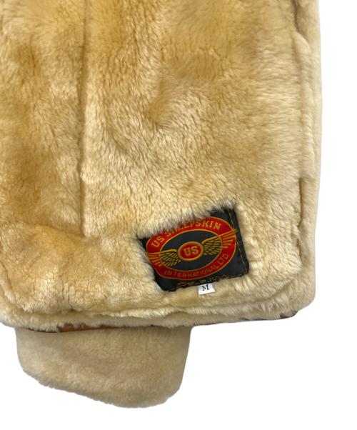 US SHEEPSKIN（USシープスキン）US SHEEPSKIN (USシープスキン) US SHEEPSKIN　フライトジャケット ブラウン サイズ:Ｍの古着・服飾アイテム