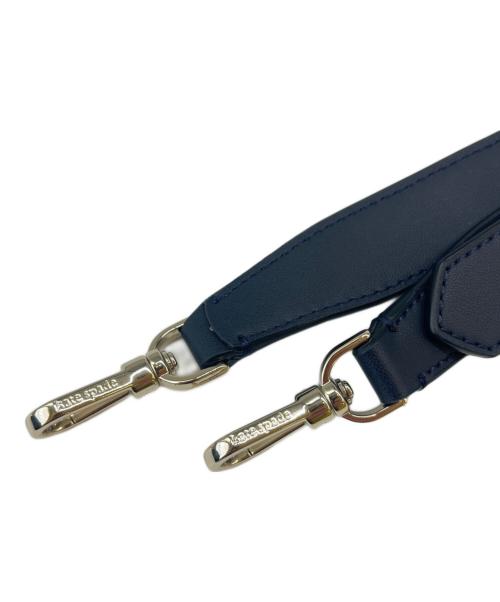 Kate Spade（ケイトスペード）Kate Spade (ケイトスペード) Kate Spade フラワーコーテッドキャンバス ショルダーバッグ ホワイト×ネイビーの古着・服飾アイテム