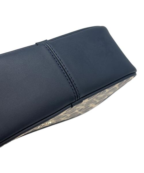 Kate Spade（ケイトスペード）Kate Spade (ケイトスペード) Kate Spade フラワーコーテッドキャンバス ショルダーバッグ ホワイト×ネイビーの古着・服飾アイテム