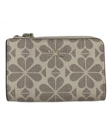 Kate Spade（ケイトスペード）の古着「Kate Spade　フラワーコーテッドキャンバス　コインケース」｜アイボリー