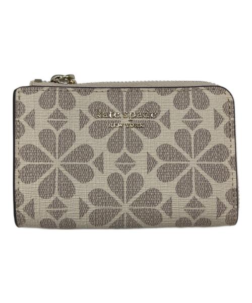 Kate Spade（ケイトスペード）Kate Spade (ケイトスペード) Kate Spade　フラワーコーテッドキャンバス　コインケース アイボリーの古着・服飾アイテム