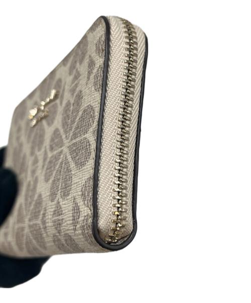 Kate Spade（ケイトスペード）Kate Spade (ケイトスペード) Kate Spade　フラワーコーテッドキャンバス　コインケース アイボリーの古着・服飾アイテム