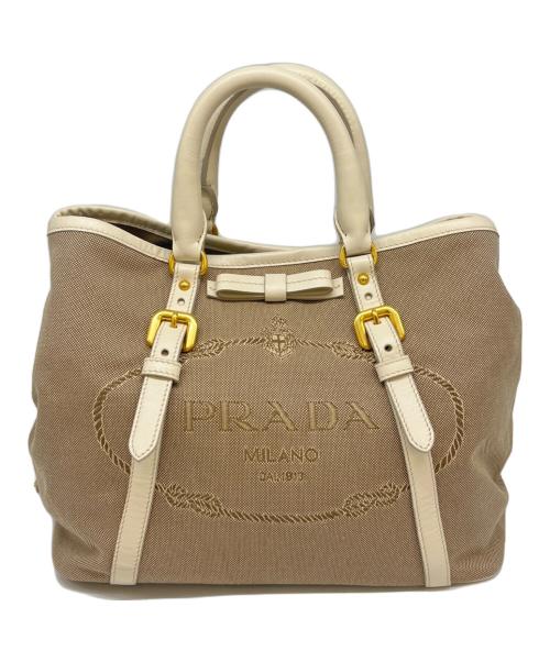 PRADA（プラダ）PRADA (プラダ) PRADA 2WAYバッグ ベージュの古着・服飾アイテム