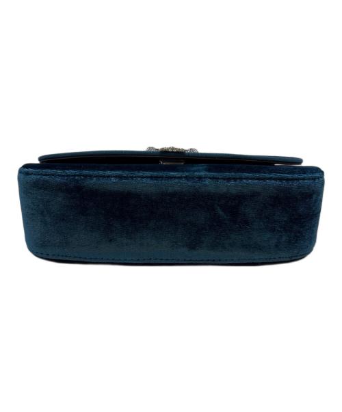 TORY BURCH（トリーバーチ）TORY BURCH (トリーバーチ) TORY BURCH　ベルベット2WAYショルダーバッグ ブルーの古着・服飾アイテム