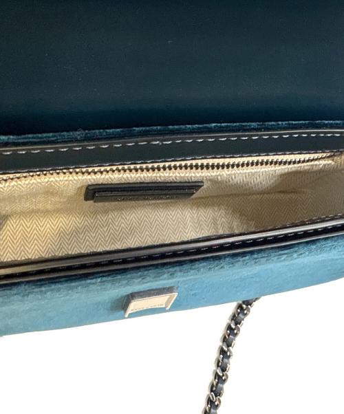 TORY BURCH（トリーバーチ）TORY BURCH (トリーバーチ) TORY BURCH　ベルベット2WAYショルダーバッグ ブルーの古着・服飾アイテム