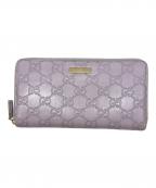 GUCCIグッチ）の古着「GUCCI　グッチシマ　長財布」｜パープル