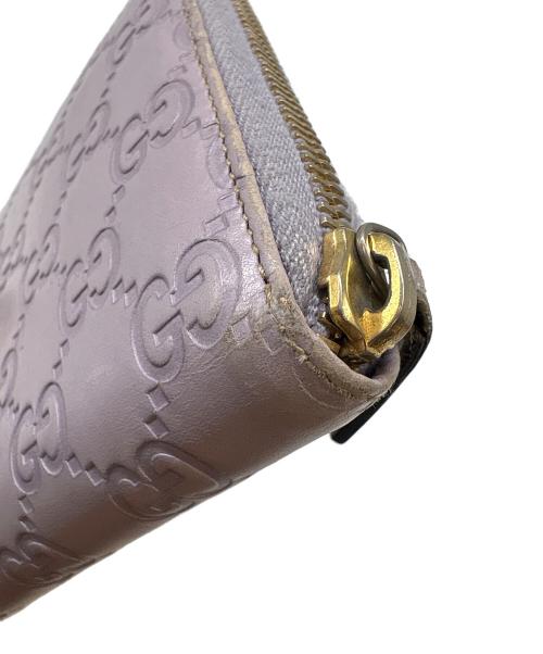 GUCCI（グッチ）GUCCI (グッチ) GUCCI　グッチシマ　長財布 パープルの古着・服飾アイテム