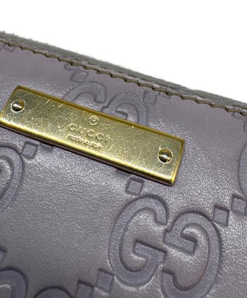 GUCCI（グッチ）GUCCI (グッチ) GUCCI　グッチシマ　長財布 パープルの古着・服飾アイテム