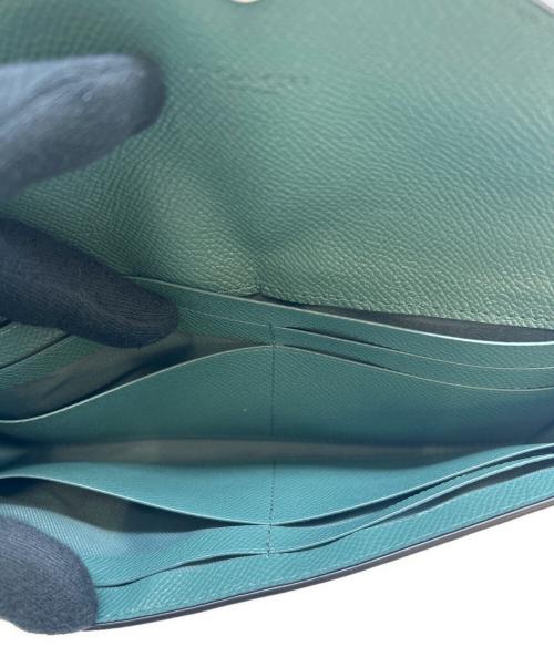 COACH（コーチ）COACH (コーチ) COACH　ソフト ウォレット カラーブロック　長財布 ブルー×ネイビーの古着・服飾アイテム