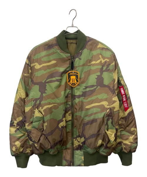 BROOKLYN ARMED FORCES（ブルックリンアームドフォース）BROOKLYN ARMED FORCES (ブルックリンアームドフォース) BROOKLYN ARMED FORCES 　MA-1ジャケット カモフラージュ柄 グリーン サイズ:X−LARGEの古着・服飾アイテム