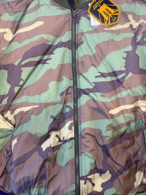 BROOKLYN ARMED FORCES（ブルックリンアームドフォース）BROOKLYN ARMED FORCES (ブルックリンアームドフォース) BROOKLYN ARMED FORCES 　MA-1ジャケット カモフラージュ柄 グリーン サイズ:X−LARGEの古着・服飾アイテム
