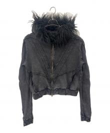 FILTH（フィルス）の古着「FILTH DISTRESSED ZIP UP HOODIE」｜ブラック