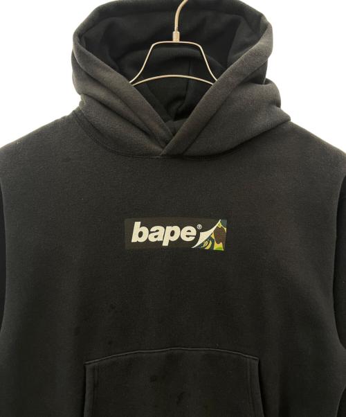 A BATHING APE（ア ベイシング エイプ）A BATHING APE (ア ベイシング エイプ) A BATHING APE  プルオーバーパーカー ブラック サイズ:Ｍの古着・服飾アイテム