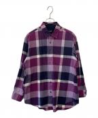 BLACK LABEL CRESTBRIDGEブラックレーベル クレストブリッジ）の古着「BLACK LABEL CRESTBRIDGE　長袖シャツ」｜ピンク