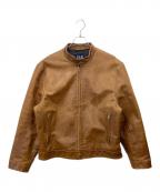 OLD GAPオールドギャップ）の古着「OLD GAP　シングルライダースジャケット」｜ブラウン