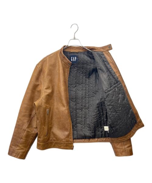 OLD GAP（オールドギャップ）OLD GAP (オールドギャップ) OLD GAP　シングルライダースジャケット ブラウン サイズ:Mの古着・服飾アイテム